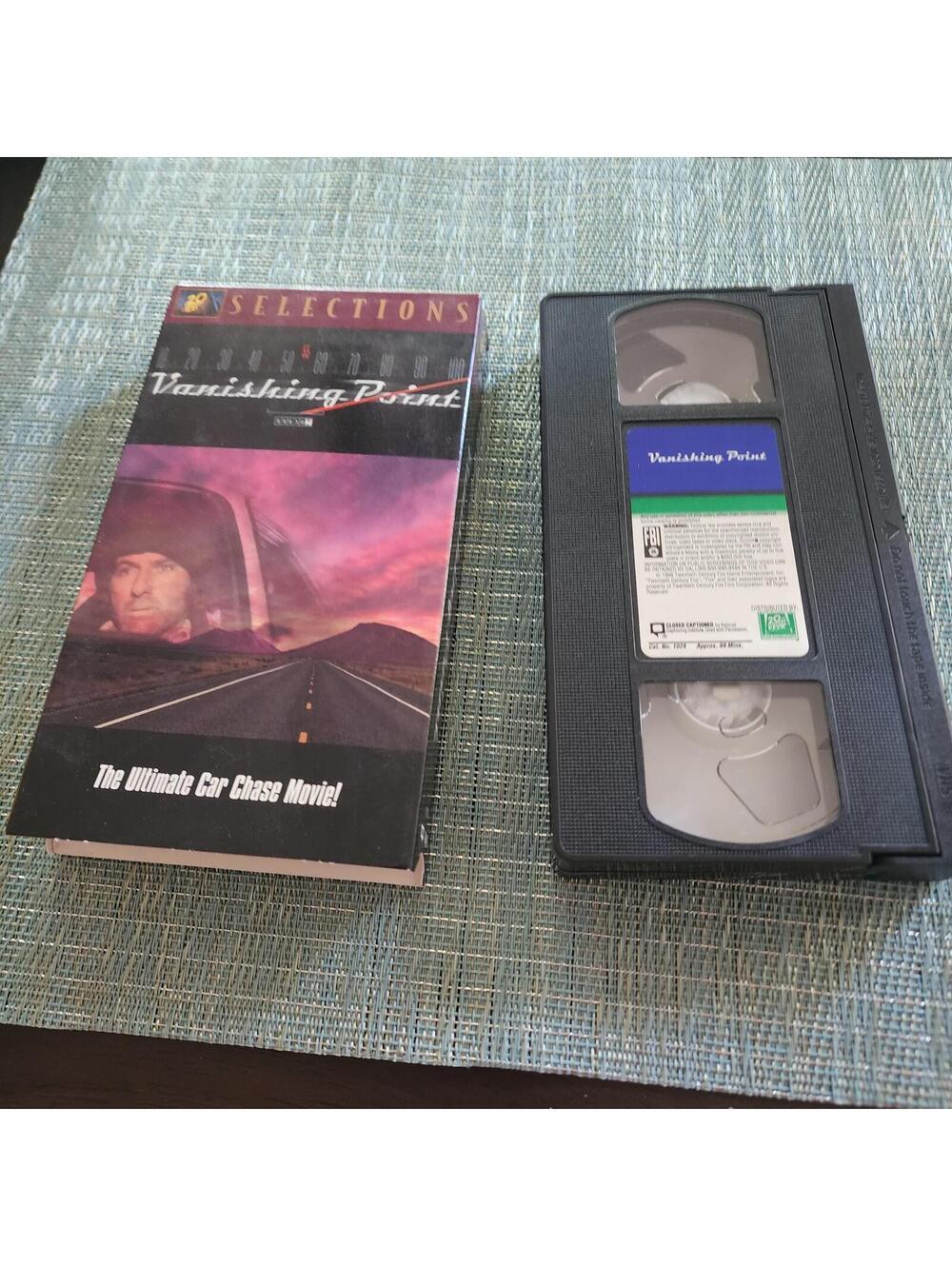 Vanishing Point VHS (1971) –Tested Excellent MGM/UA Home Video Selections Series